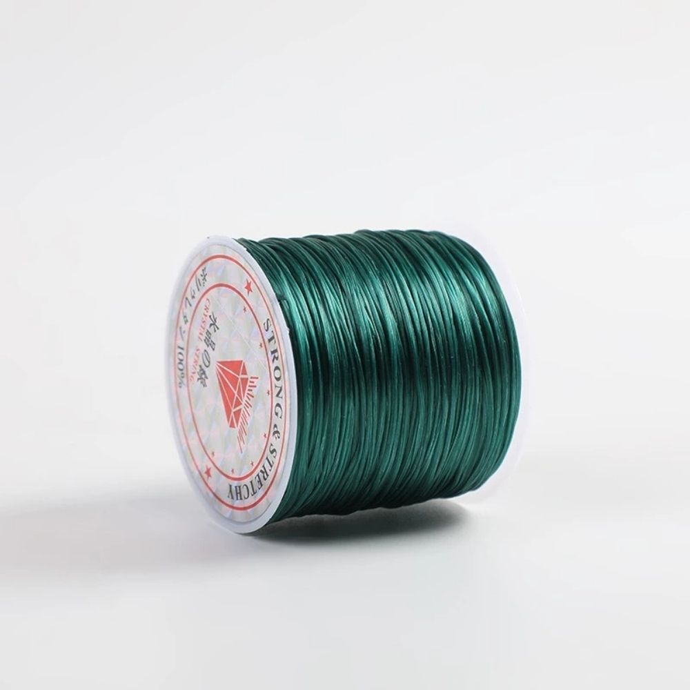 NOI (85) Elastic Crystal Beading Thread – Green Turquoise - Image 1